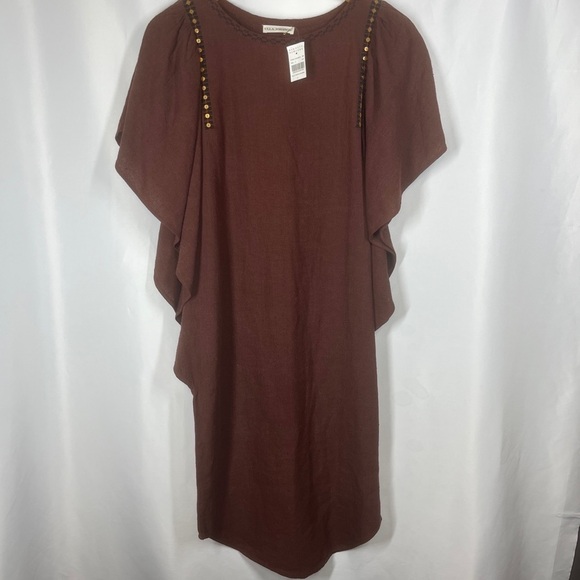 Ulla Johnson Dress Betti Andorra 100% Silk Embroidered Sequin Batwing Size 0 NWT - Picture 3 of 10